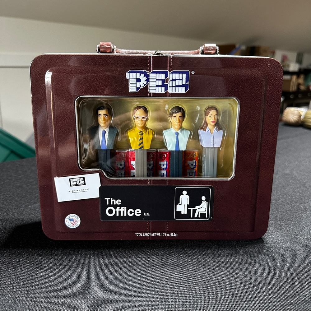 NEW The Office Complete Set of 4 PEZ Dispensers Retired Briefcase Collectors Tin
